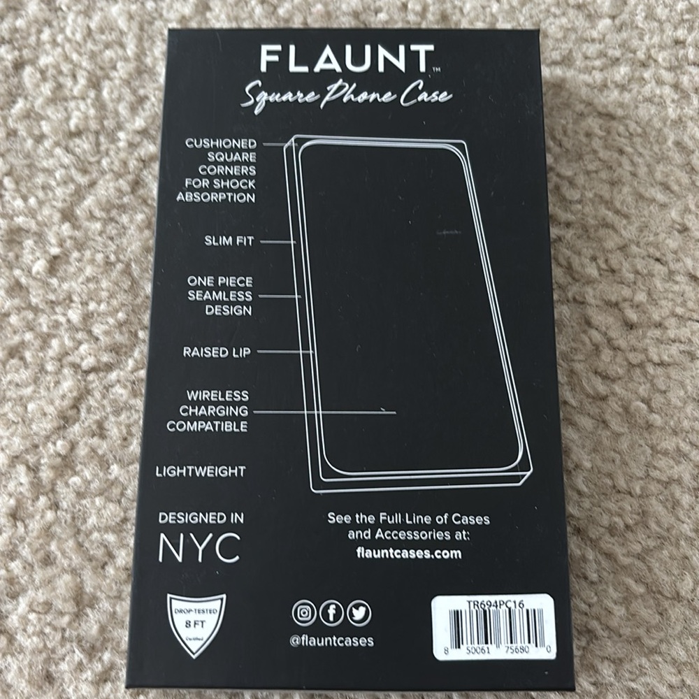NEW IN BOX Flaunt Apple iPhone 14 Phone Case - Pink Red Tan Tropical Theme - Picture 4 of 4